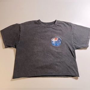 Brandy Melville / John Galt Natives of the Golden Coast Graphic Cropped Tee (OS)